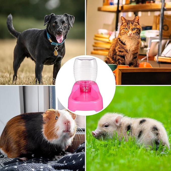 Dog Water Feeder Auto Dog Feeder Pet Food Dispenser Pet Drinking Tool Water Bottle Puppy Puppy Stuff Cat Bowl Supplies Pink Cat Food