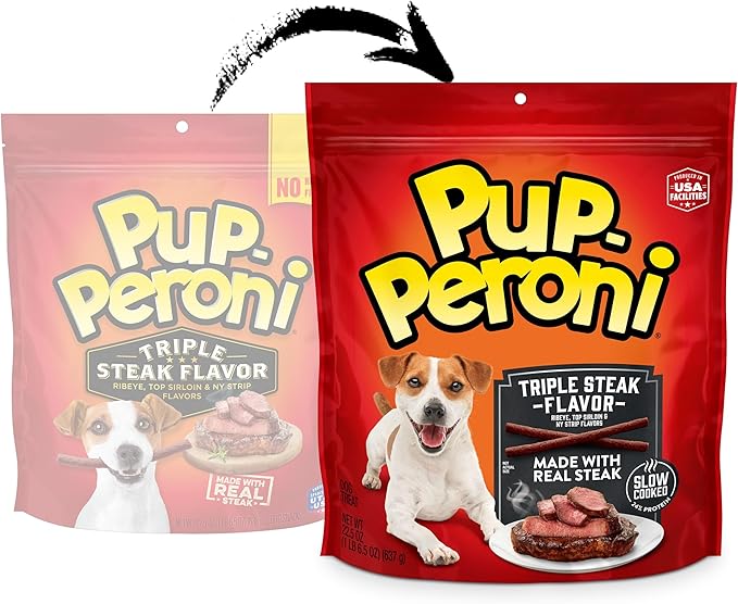 Pup-Peroni Triple Steak Flavor Dog Treats, 22.5 Oz. Bag