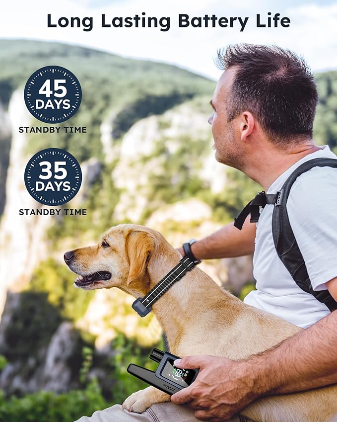 Jugbow Dog Shock Collar 2 Dogs (10-120Lbs) - 4200FT Dog Training Collar with Remote IPX7 Waterproof Electric Collar with 4 Training Modes, Rechargeable e-Collar for Large Medium Small Dog Dark Blue