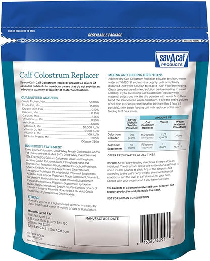 Milk Products 633176 Sav-a-CAF Colostrum Replacer 100, 350G