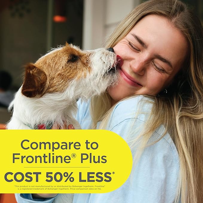 FirstAct Plus Flea Treatment for Dogs, Small Dogs 5-22 lbs, 6 Doses, Same Active Ingredients as Frontline Plus Flea and Tick Prevention for Dogs
