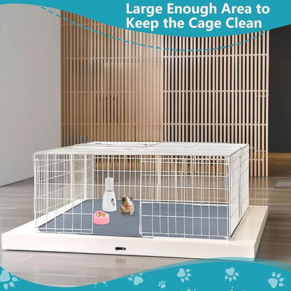 Bunlitent Washable Guinea Pig Cage Liner, 24 x 47 (3 Pack), Waterproof Reusable & Anti Slip Guinea Pig Bedding Fast and Super Absorbent Pee Pad for Small Animals, for Midwest Cage Area