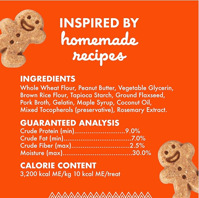 Buddy Biscuits Softies 8 oz Pouch, Soft & Chewy, Natural Peanut Butter Flavor Dog Treats, Oven Baked in The USA