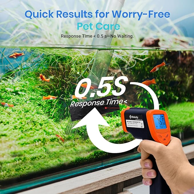 Etekcity Infrared Thermometer Laser Temperature Gun 1080, -58°F~ 1130°F for Meat Food Candy Pizza Oven, Heat Gun for Cooking, Kitchen, Fridge, Reptile, BBQ, HAVC, Adjustable Emissivity & Max Measure