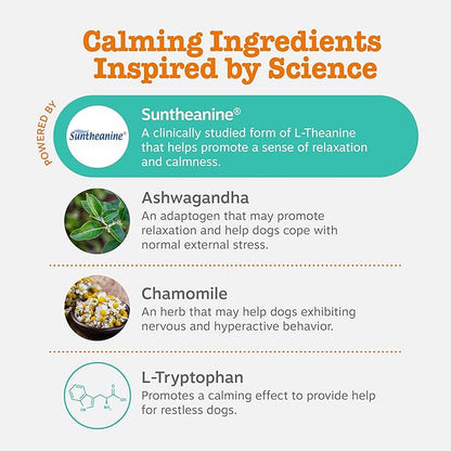 Zesty Paws Calming Chews for Dogs Composure & Relaxation for Everyday Stress & Separation Peanut Butter 90 Count