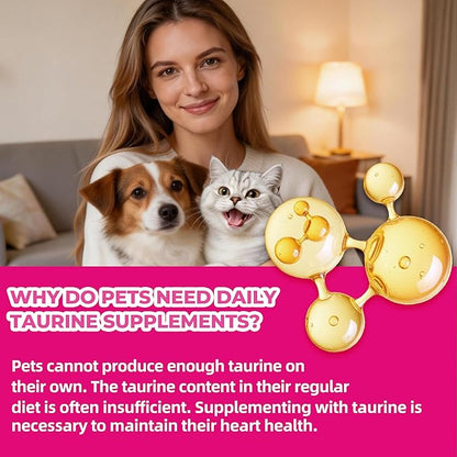 Just Try 7OZ Taurine for Cats & Dogs with CoQ10 - Heart Supplement Powder Support Heart, Vision and Immune System Health