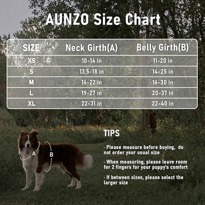 AUNZO Orange Tactical Dog Harness Vest for Large Dogs No Pull Adjustable Reflective Military Pet Harness with Handle for Golden Retriever, Doberman Pinscher, Rottweiler, Great Dane Service Dog, XL