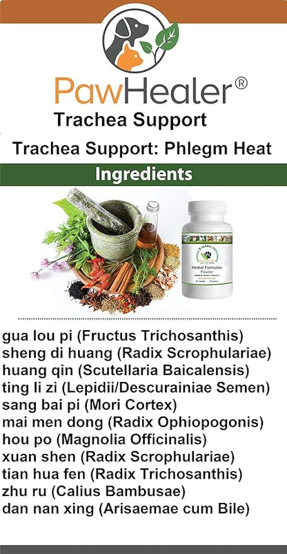 Trachea Soother Syrup BUNDLE with Trachea Support: Phlegm Heat - Natural Herbal Remedy for Symptoms of Collapsed Trachea for Dogs - Combo of (1 Bottle) 5 fl oz Syrup & (1 Bottle) 50 Grams Powder …