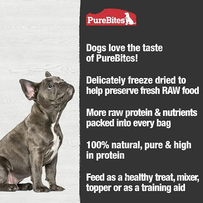 PureBites Chicken Breast Freeze Dried Dog Treats, 1 Ingredient, Made in USA, 11.6oz