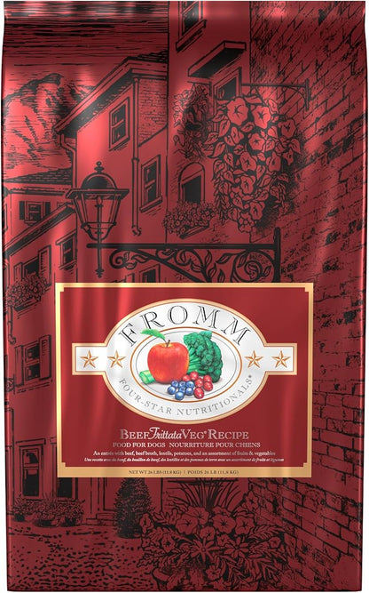 Fromm Four-Star Nutritionals Beef Frittata Veg Dog Food - Premium Dry Dog Food - Beef Recipe - 26 lb