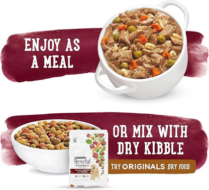 Beneful Purina Gravy Wet Dog Food, Prepared Meals Beef Stew - (8) 10 oz. Tubs (Pack of 2)