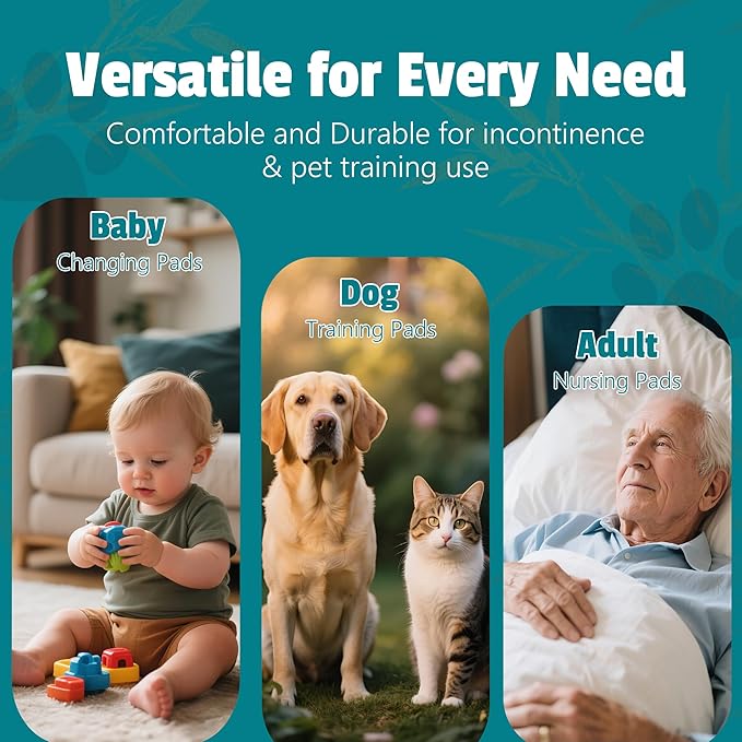Bulubaky Charcoal Super Absorbency Puppy Pads, Activated Carbon Odor-Control XXXL 36"x36" Leak-Proof Pet Training Pee Pads, Disposable Potty Pads for Dogs Cats, Rabbits
