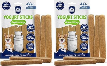 Himalayan Dog Chew Apple Honey Yogurt Sticks for Dogs | Protein-Rich Treats with Prebiotics & Probiotics | Lactose-Free, Grain-Free, Gluten-Free | Healthy Yogurt Chews for All Breeds | 5 Count