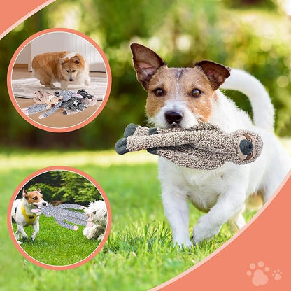 BUYPOW Koala No Stuffing Dog Toys for Large Dogs, Squeaky Crinkle Interactive Dog Animals Toys, Plush Teething Toys to Keep Them Busy, Cute Funny Dogs Gifts for Small Medium Large Breed