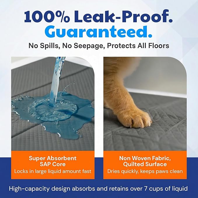 American Kennel Club Carbon-Activated Puppy Training Pads – 50 Count, 28 x 30, XL