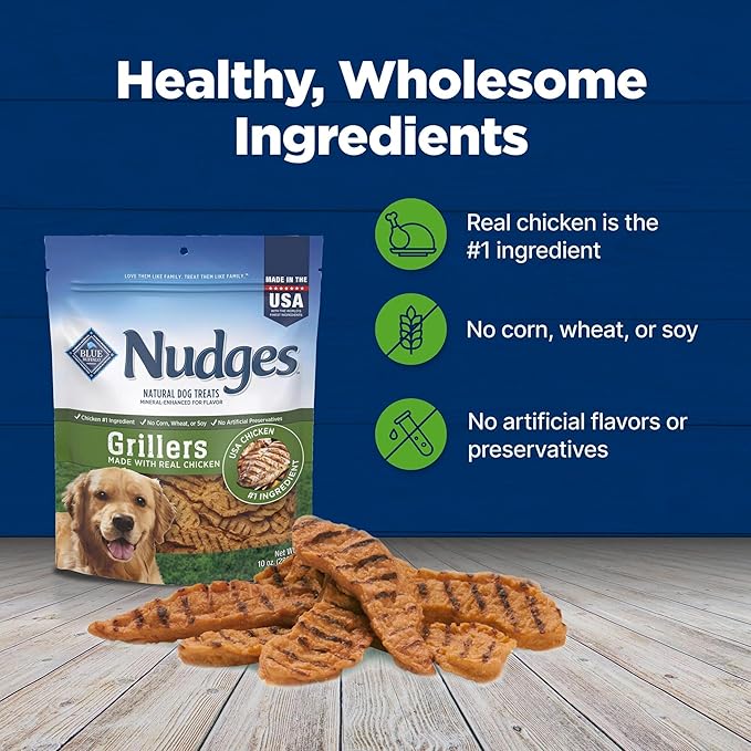 Blue Buffalo Nudges Grillers Natural Dog Treats Made with Real Chicken