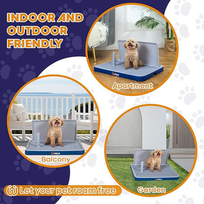 Welpe Dog Potty Tray with Pee Pad Holder - Perfect Indoor Potty Training Solution for Small and Medium Dogs. Say Goodbye to Messy Floors and Enjoy Stress-Free Training Success!