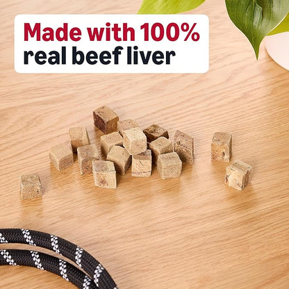 Amazon Basics Freeze-Dried Raw Single Ingredient Dog Treats (Previously Wag), Beef Liver, High Protein, Grain-Free, 3.3 Ounce (Pack of 1), Packaging may vary