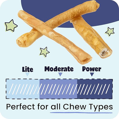 Pawstruck Natural Large 12" Beef Collagen Sticks for Dogs – Long-Lasting Rawhide Alternative, High Protein Treats with Chondroitin & Glucosamine – 5 Pack