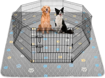 Aitmexcn Washable Puppy Dog Pee Pad, 2PCS 100% Waterproof Whelping Training Mat for Puppy/Senior Dog, Fast Drying Reusable Puppy Pads for Indoor, Outdoor and Car Travel- 36x41'' Llight Gray