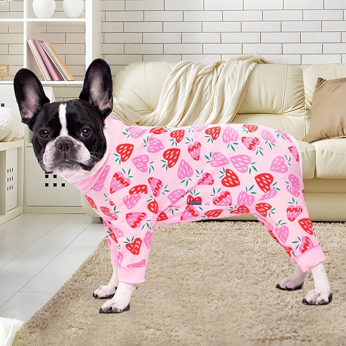 Dog Surgery Recovery Suit, Dog Onesie for Surgery Female Male Dogs, Dogs Pajamas Long Sleeve, Small Dogs Onesie, Abdominal Wound Bandages Surgical Suit, Cat Recovery Suit for Shedding Skin Disease