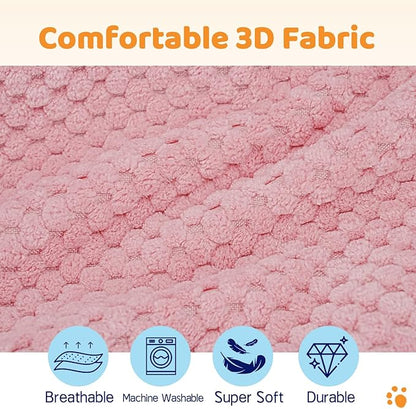 Supet Inflatable Dog Cone Collar for Dogs to Stop Licking, Dog Donut Collar After Surgery, Soft Pet Cone for Small Medium Large Dogs Pink 02 L