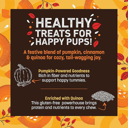 Earth Animal Wisdom Air Dried Jerky - Seasonal Pumpkin Spice Premium Natural Jerky Strips Dog Treats - 4 oz Bag