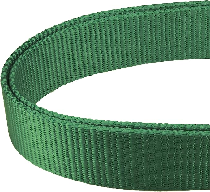 Mikivery Martingale Dog Collar Nylon Adjustable and Safety Training Colourful Comfortable Metal Buckle Pet Collars for Small Medium and Large Dogs(Dark Green,M)