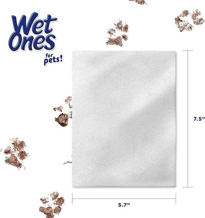 Wet Ones for Pets Antibacterial Dog Wipes, Multi-Purpose Grooming Wipes with Aloe Vera for Paws, Face & Body, Easy Cleanups Between Baths, Tropical Splash Scent, 5.7 in x 7.5 in, 50 Count - 3 Pack