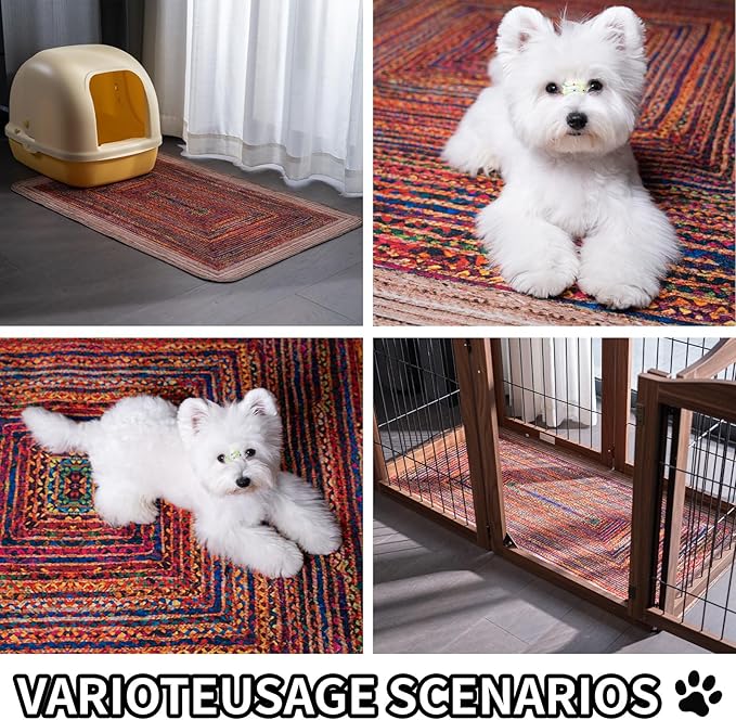 Washable Pee Pads for Dogs, Reusable Puppy Potty Training Pads, Ultra-Absorbent Thick Waterproof Leak-Proof Non-Slip Pads & Mat for Crate, Playpen, Floor, Whelping & Housebreaking , 2 Pack 54"x54"