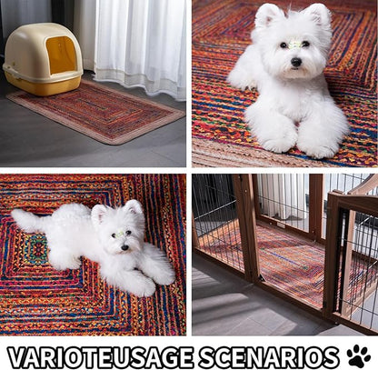 Washable Pee Pads for Dogs, Reusable Puppy Potty Training Pads, Ultra-Absorbent Thick Waterproof Leak-Proof Non-Slip Pads & Mat for Crate, Playpen, Floor, Whelping & Housebreaking , 2 Pack 18"x24"
