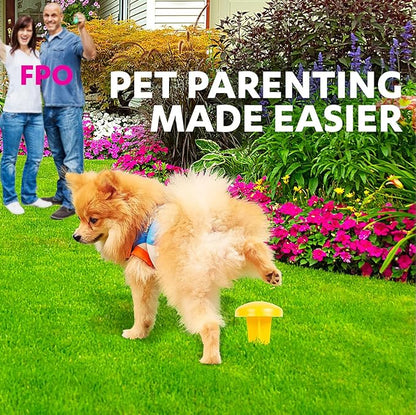 Simple Solution Pee Post Outdoor Dog Training Aid, 13-Inch Pheromone Infused Yard Marking Stake for Puppy Potty Training, Housebreaking, Lawn and Garden Dog Pee Attractant, Reusable Potty Helper