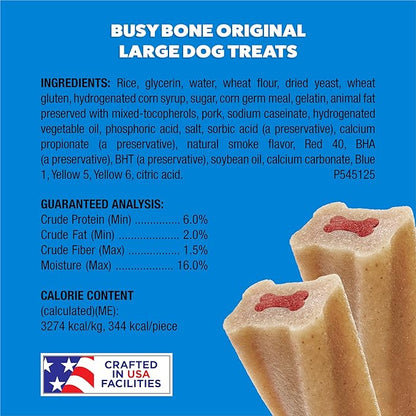Purina Busy Bone Adult Dog Chew Bone Treats, Original - 10 ct. Pouch