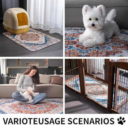 Washable Pee Pads for Dogs, Reusable Puppy Potty Training Pads, Ultra-Absorbent Thick Waterproof Leak-Proof Non-Slip Pads & Mat for Crate, Playpen, Floor, Whelping & Housebreaking , 1 Pack 72"x72"