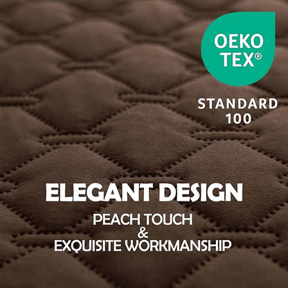 gogobunny 3X Stronger Waterproof Pet Blanket, Scratch Proof Furniture Protector for Dogs Cats, Reversible Cover 32x53 Inch, Dark Chocolate
