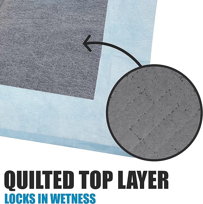 BV Charcoal Puppy Pads XL 40 Count 34"x28" - Leak-Proof Pee Pads for Dogs with 6-Layer Absorbent Design & Built-in Attractant - Dog Pad Extra Large with Charcoal for Odor Control - for Large Dogs