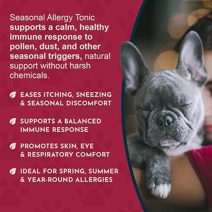 Animal Essentials Seasonal Allergy Treatment for Dogs - Liquid Herbal Support for Dogs & Cats, Wellness Supplement for Sensitive Skin & Seasonal Comfort, Licorice Tincture, 100% Organic - 1 fl oz