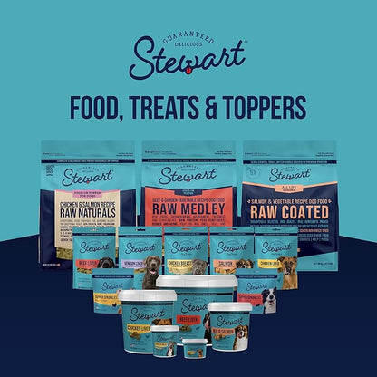 Stewart 100% Chicken Breast Dog Treats, 11.5 oz Tub, ~215 Pieces, Freeze Dried Raw, Single Ingredient, 74% Protein Training Treats or Meal Topper, Grain Free, Gluten Free