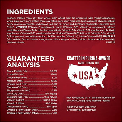 Purina ONE True Instinct With Real Salmon and Tuna Natural With Added Vitamins, Minerals and Nutrients High Protein Dog Food Dry Formula - 27.5 lb. Bag