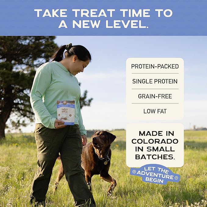 Smart Cookie All Natural Dog Treats - Trout & Apple - Training Treats for Dogs with Allergies, Sensitive Stomachs - Soft Dog Treats, Grain Free, Chewy, Human-Grade, Made in USA - 5oz, Pack of 3