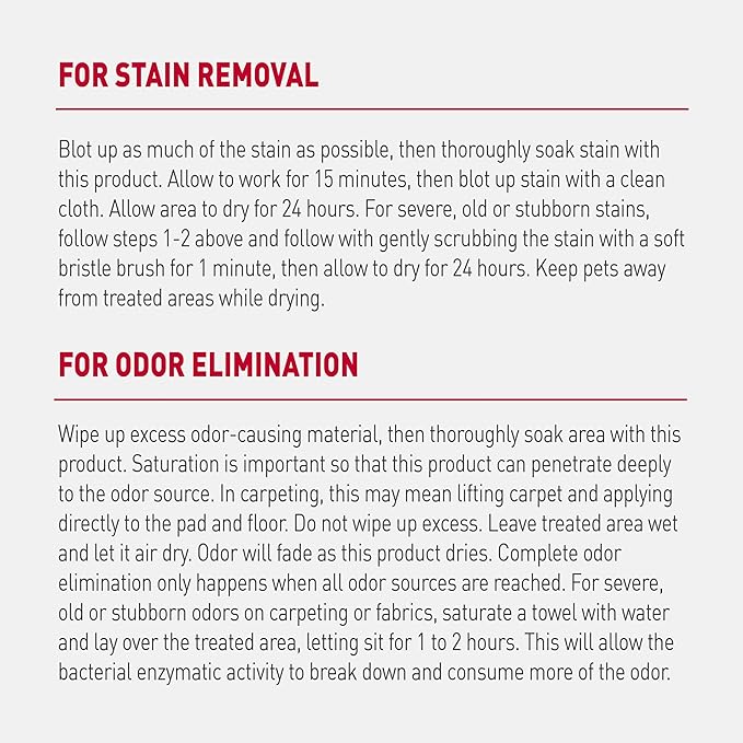 Nature’s Miracle Advanced Stain And Odor Eliminator for Dogs, 1 Gallon, Fresh Scent, Severe Mess Enzymatic Formula For Tough Pet Messes