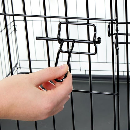 Carlson Pet Products SECURE AND FOLDABLE Single Door Metal Dog Crate, Small, 24.0"L x 18.0"W x 19.0"H