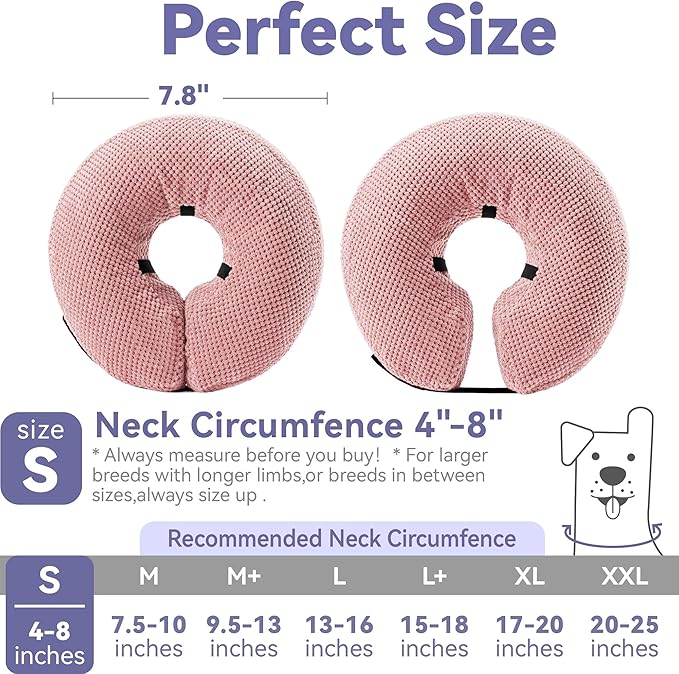 Loflaze Soft Inflatable Dog Cone for Large Medium Small Dogs Cats - Neck Donut, E Collar Alternatives for Recovery