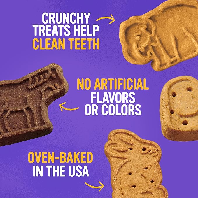 Blue Dog Bakery Natural Dog Treats, More Crunch Large, Assorted Flavors, 18oz Box, 6 Boxes