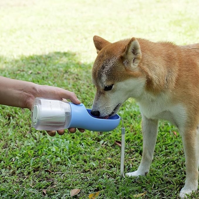 Dog Water Bottle with Food Container, Portable Pet Dog Water Dispenser for Outdoor Walking,Hiking,Travel,Puppy Essentials,Puppy Supplies,Replaceable Waste Bags