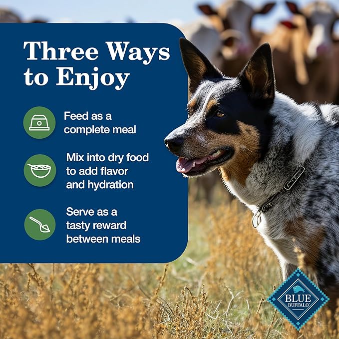Blue Buffalo Homestyle Recipe Adult Wet Dog Food, Made with Natural Ingredients, Lamb Dinner with Garden Vegetables, 12.5-oz Can (Pack of 12)