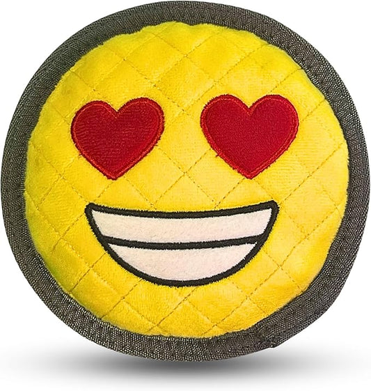 Durable Big Smile Valentines Emoji Squeaky Dog Toy for Aggressive Chewers, Tough Aggressive Dog Chew Toy, Chewer Dog Toy for Puppy, Small, and Medium Dogs