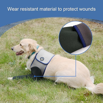 Coodeo Dog Recovery Suit, Cone Collar Alternative, Abrasion Resistant Dog Recovery Sleeve, Washable 2.5mm Thick and Waterproof, Pet Wounds Prevent Licking, Bite, Keep Dry（Grey，2XL