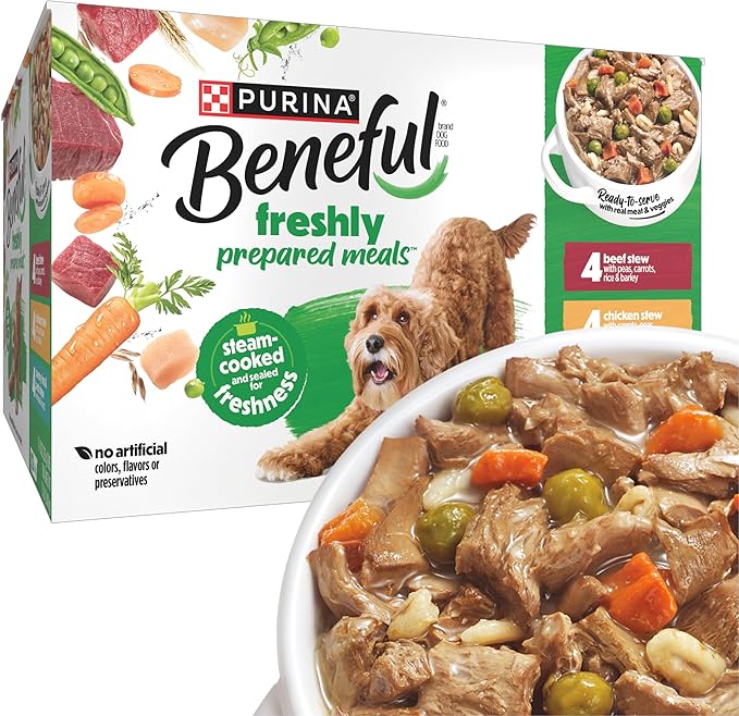 Purina Beneful Gravy Wet Dog Food Variety Pack, Prepared Meals Stew - (12) 10 oz. Tubs