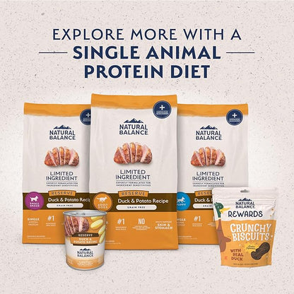 Natural Balance Limited Ingredient Small-Breed Adult Grain-Free Dry Dog Food, Reserve Duck & Potato Recipe, 12 Pound (Pack of 1)